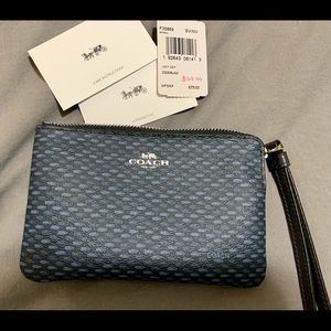 New Coach wristlet in blues